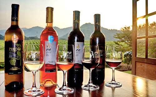 Vins produits au domaine PB Valley Shiraz, Tempranillo, Cabernet Sauvignon, Durif, Dornfelder, Chenin Blanc, Colombard